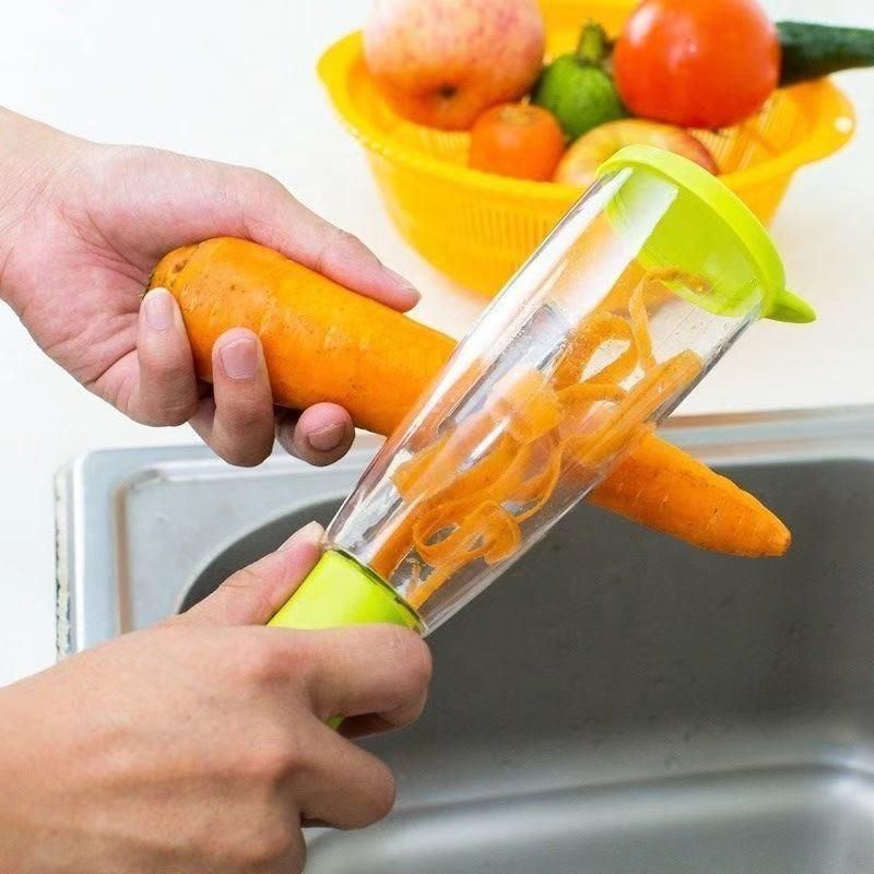 Vegetable & Fruit No Mess Peeler With Storage Container