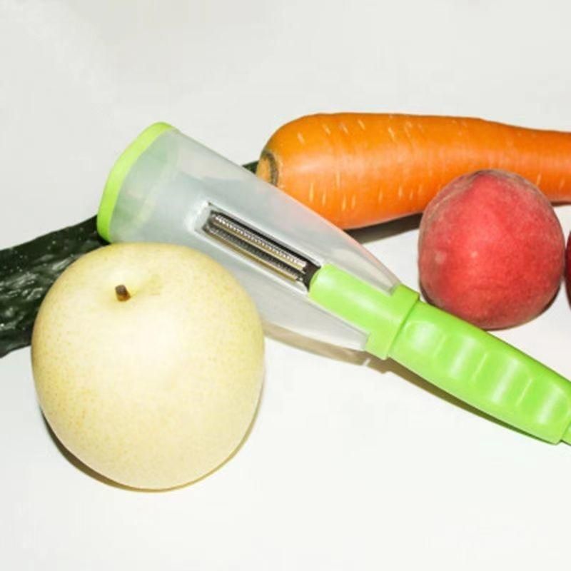 Vegetable & Fruit No Mess Peeler With Storage Container